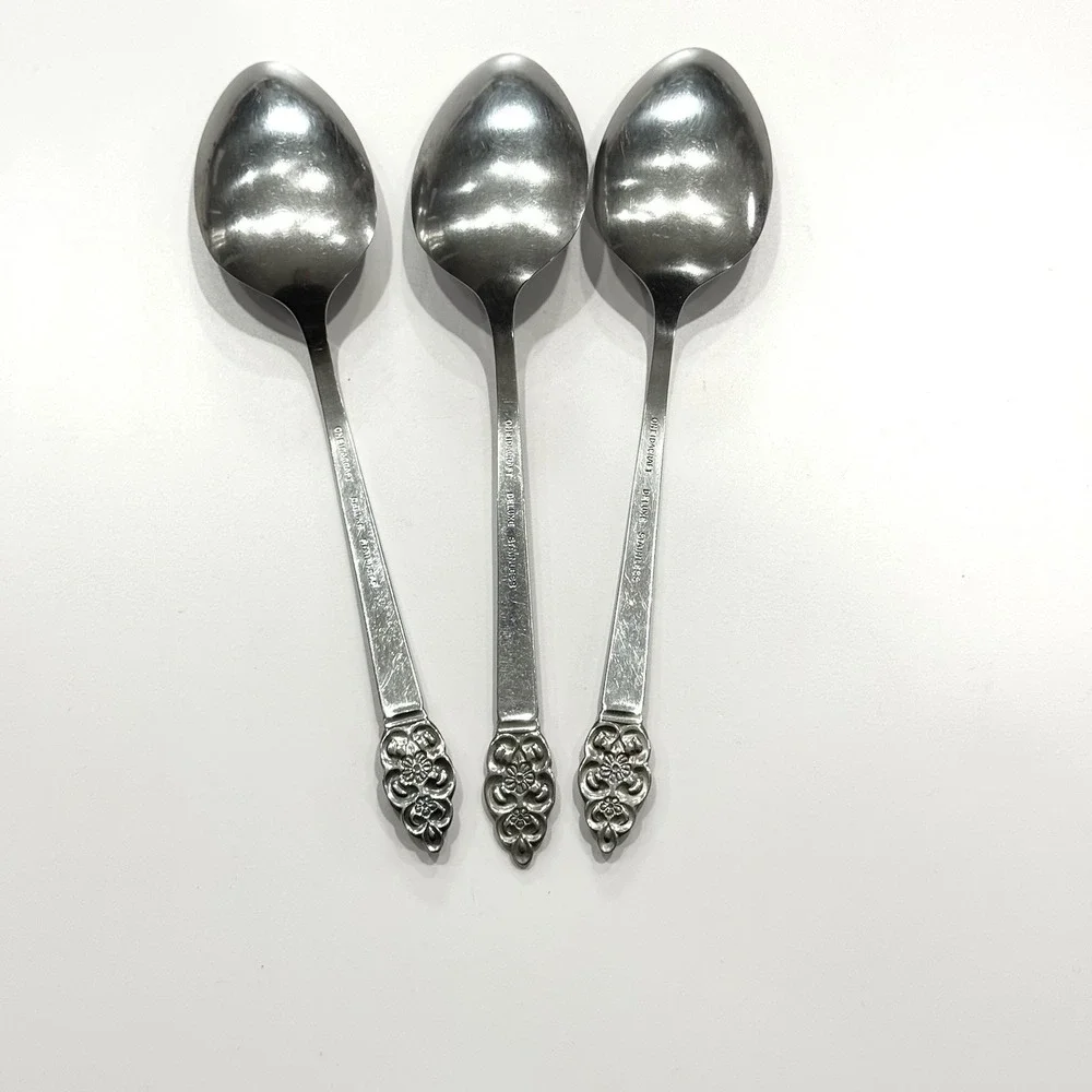 Oneida ONEIDACRAFT Deluxe NORDIC CROWN 3 Serving Spoons 8